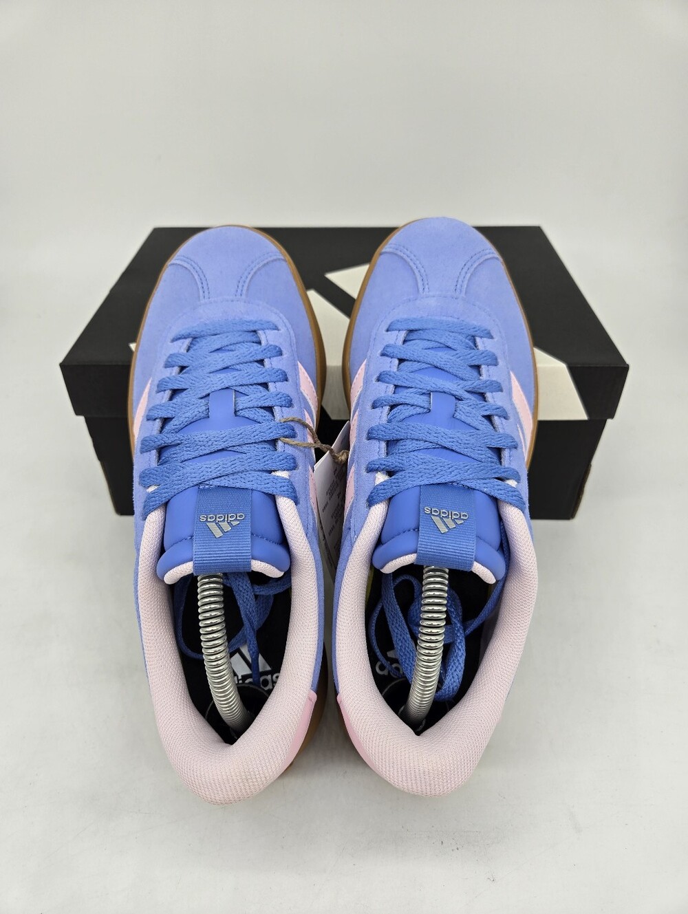 adidas Women's VL Court 3.0 JR8648 Blue Fusion Clear Pink Shoes Size 7.5 - Picture 5 of 8